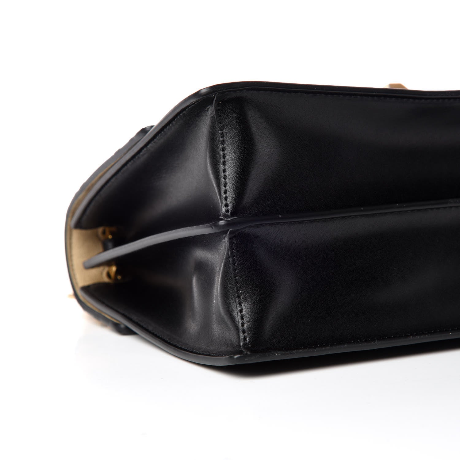 Fendi Vitello Liberty FF 1974 Embossed Kan I Shoulder Bag Black 6 of 10