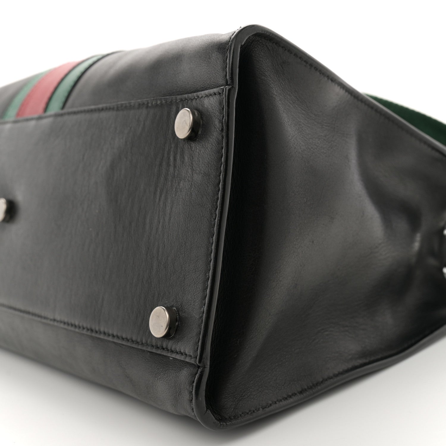 Gucci Calfskin Web Stripe Large Dionysus Tote Bag Black 10 of 16