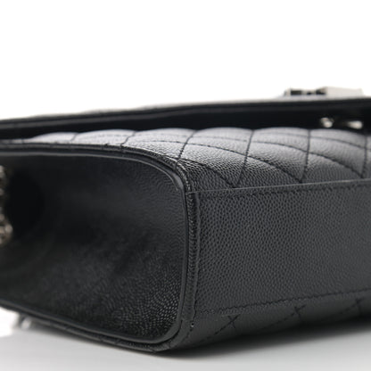 Saint Laurent Grain De Poudre Textured Mixed Matelasse Triquilt Medium Monogram Asphalt 9 of 10