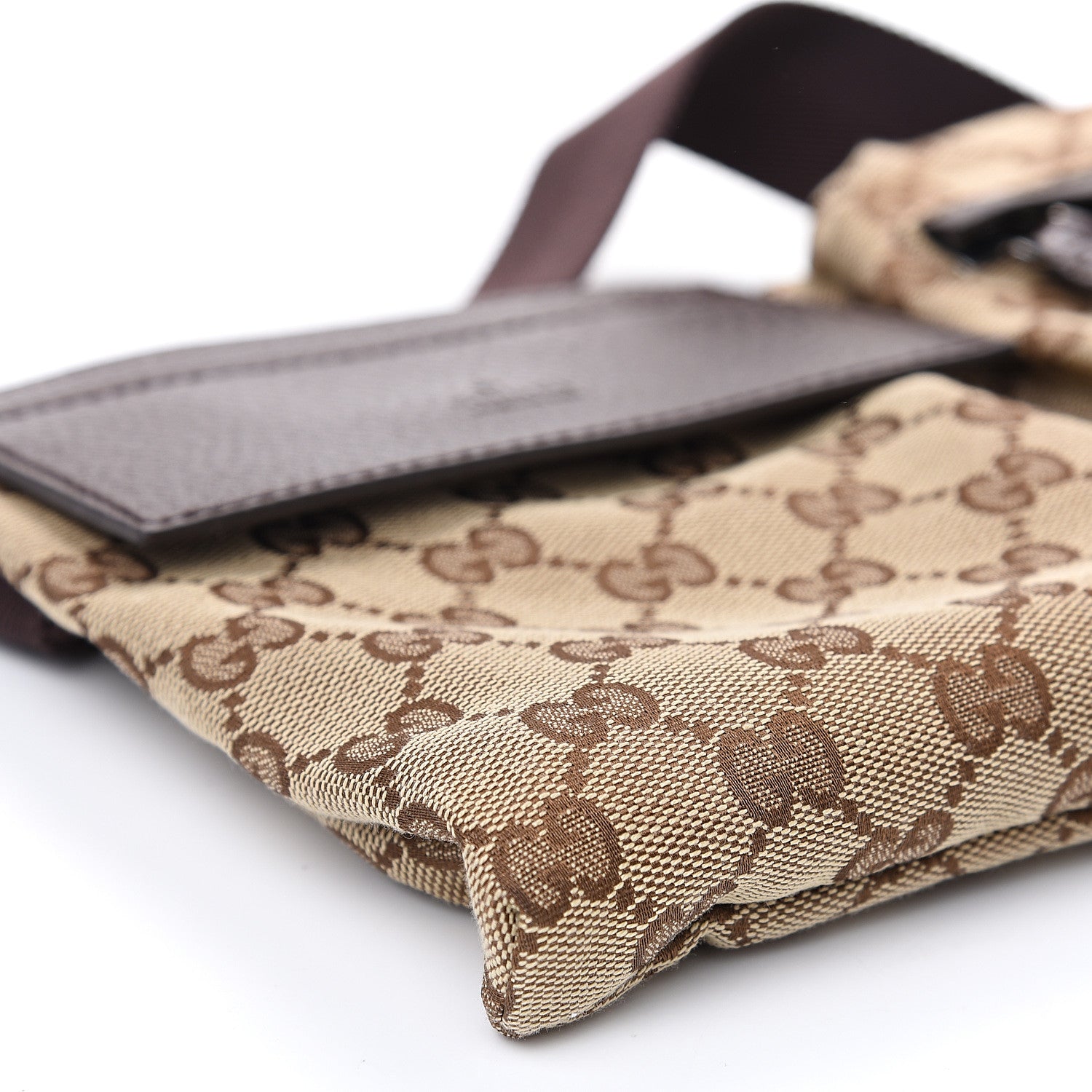 Gucci GG Monogram Double Pocket Belt Bag Dark Brown 8 of 9