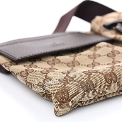 Gucci GG Monogram Double Pocket Belt Bag Dark Brown 8 of 9