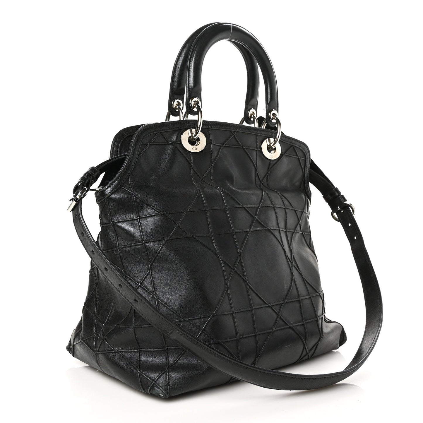 Lambskin Cannage Medium Granville Tote Black