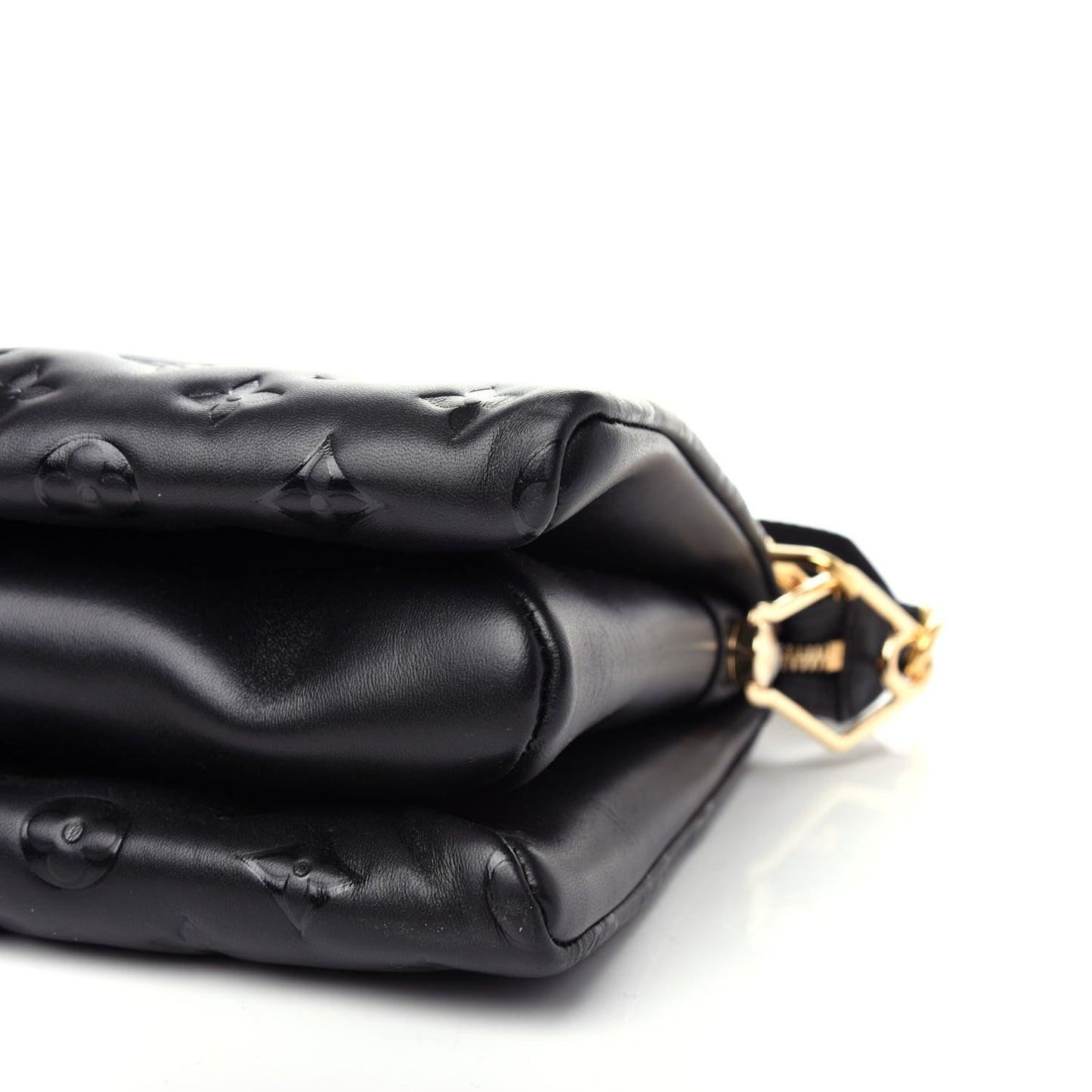 Lambskin Embossed Monogram Coussin PM Black
