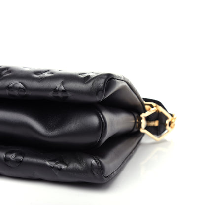 Louis Vuitton Lambskin Embossed Monogram Coussin PM Black 9 of 10