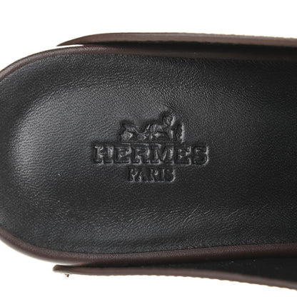 Hermes Calfskin Calya Mules 37 Cafe 7 of 8