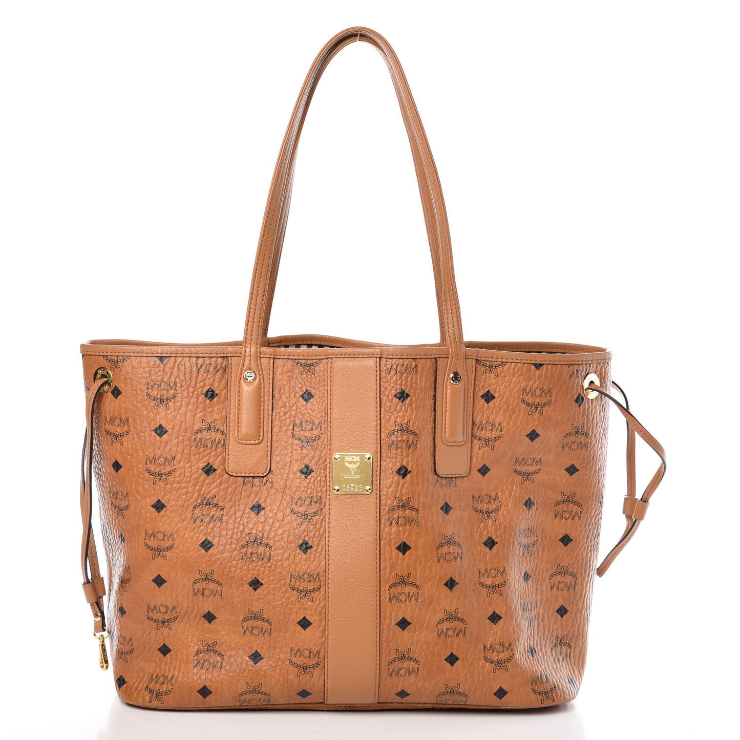 Visetos Medium Liz Reversible Shopper Tote Cognac