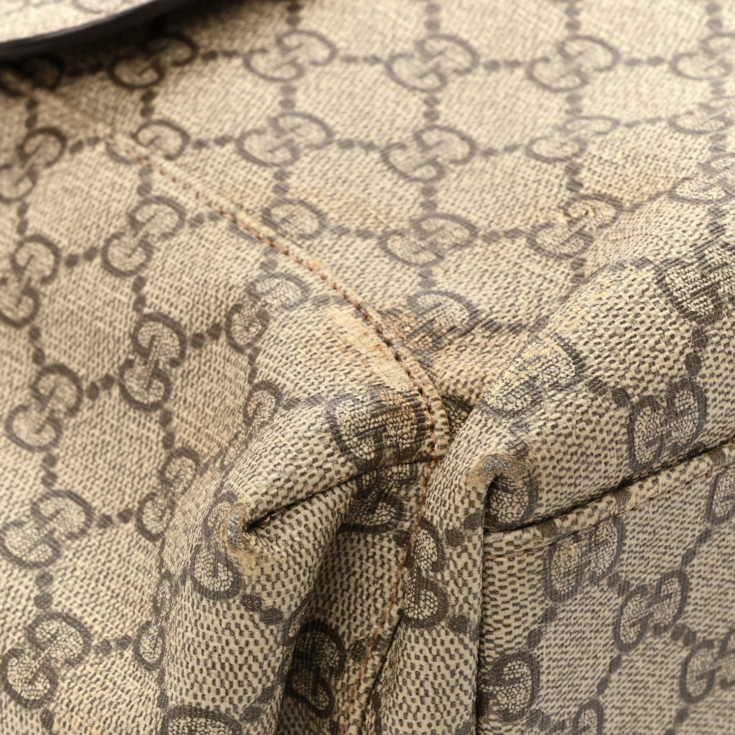 GG Plus Monogram Messenger Diaper Bag Dark Brown