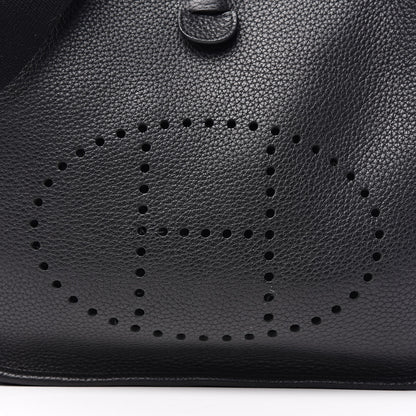 Hermes Taurillon Clemence Evelyne III PM Black 10 of 11