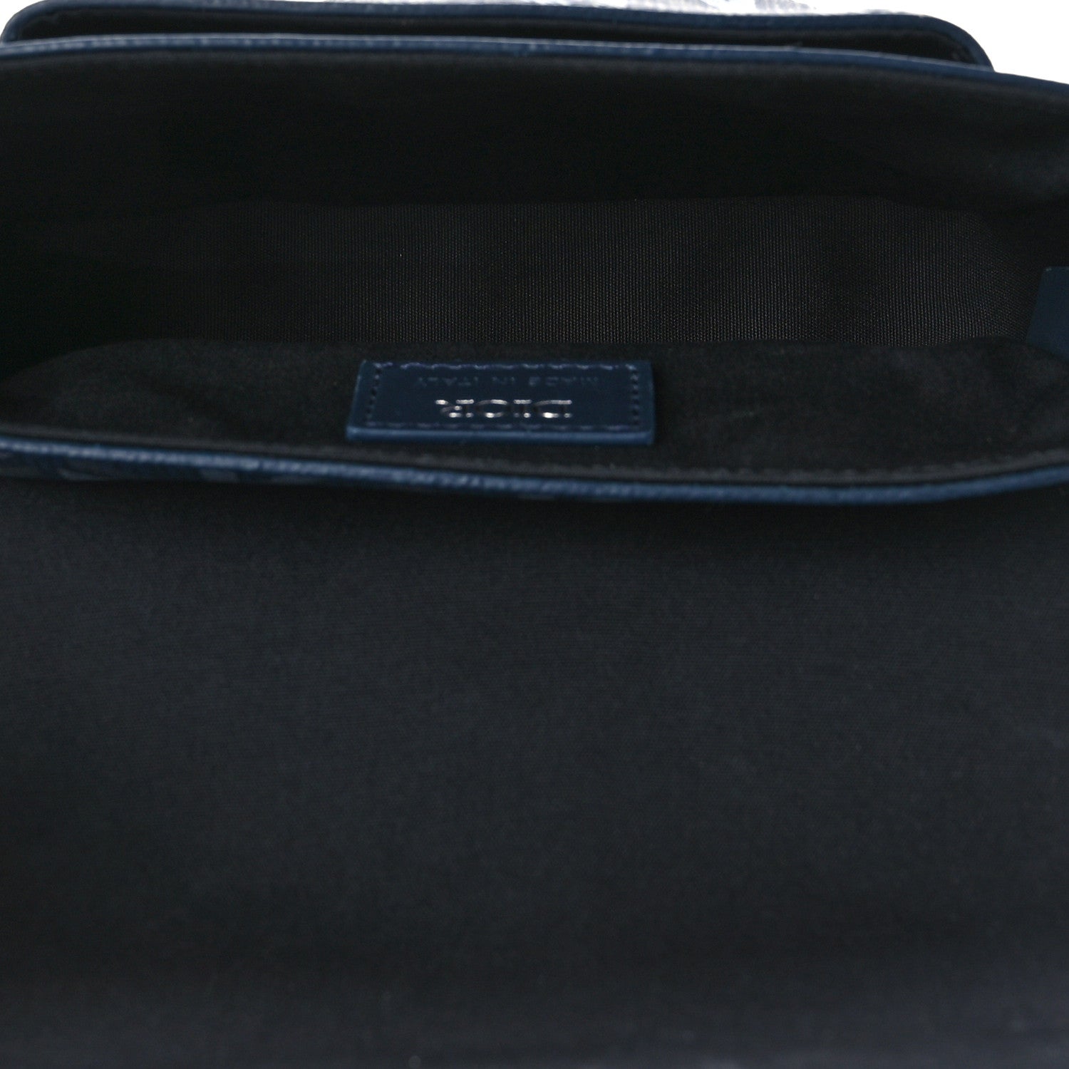 Christian Dior Coated Canvas CD Diamond Mini Hit The Road Bag Navy Blue 5 of 13