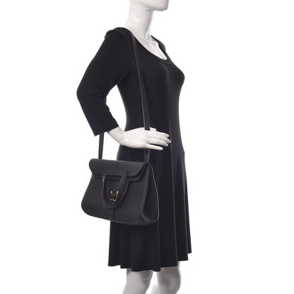 Hermes Taurillon Clemence Halzan 31 GM Black 2 of 11