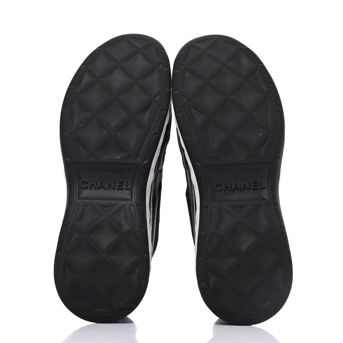 Fabric Calfskin Suede CC Sneakers 39.5 Black