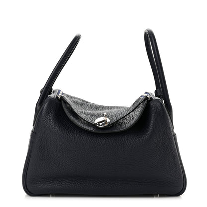 Hermes Taurillon Clemence Lindy 26 Bleu Nuit 1 of 9