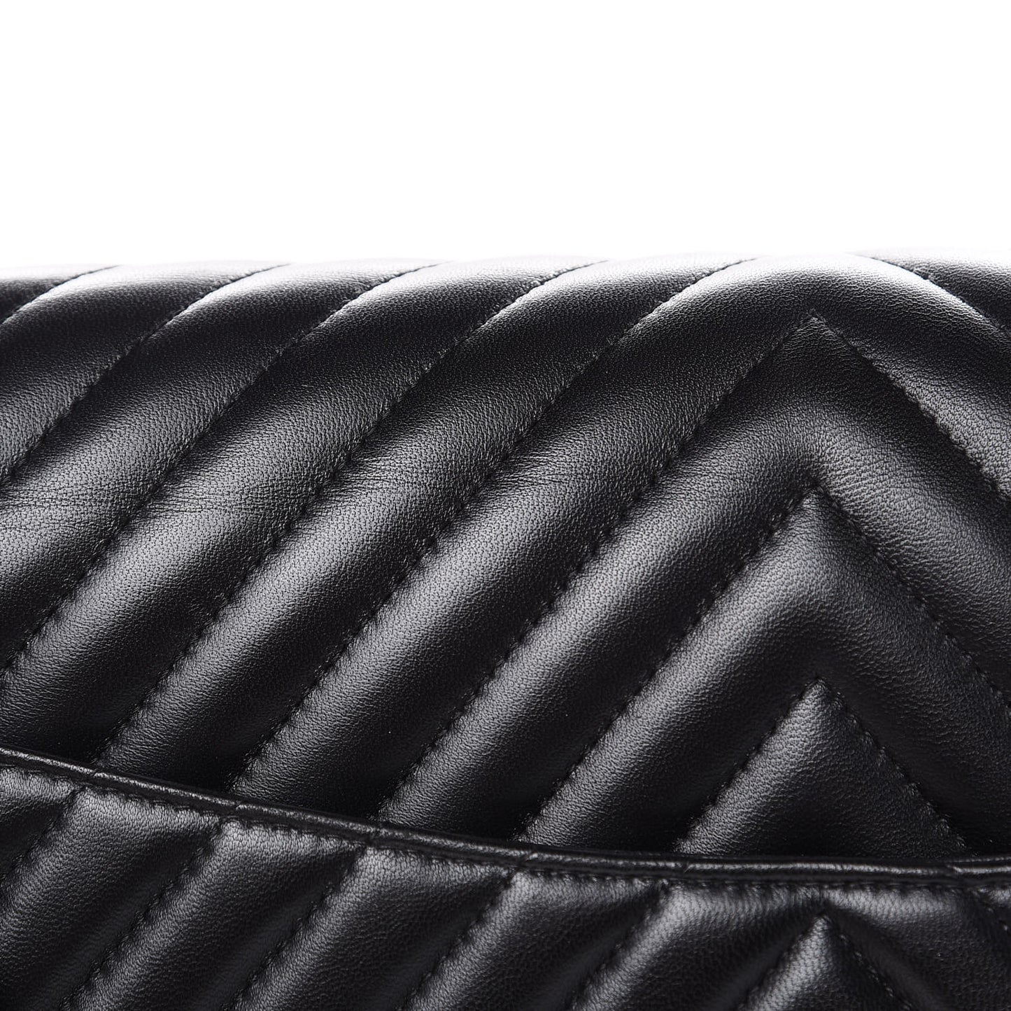 Lambskin Chevron Quilted Maxi Double Flap So Black