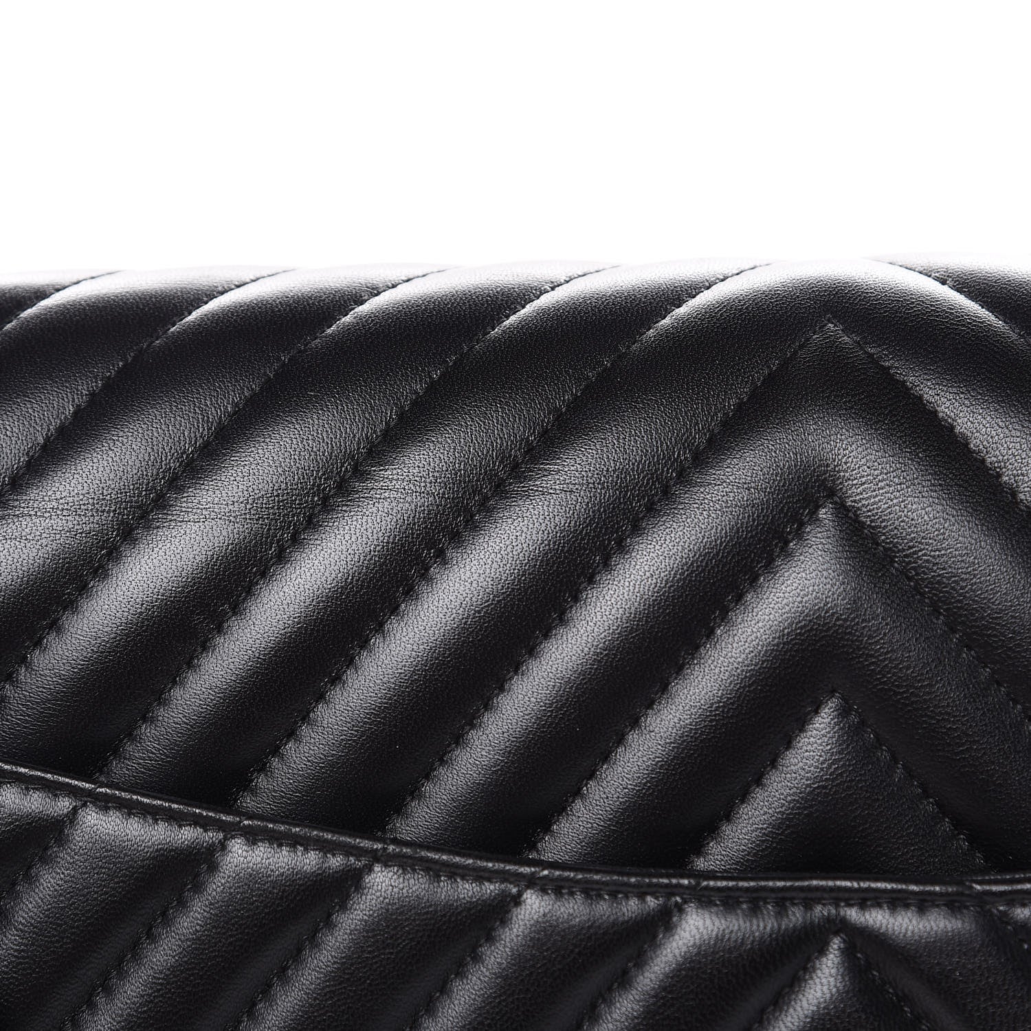Chanel Lambskin Chevron Quilted Maxi Double Flap So Black 11 of 14