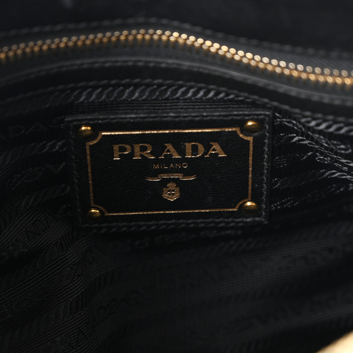 Prada Nappa Gaufre Shopping Satchel Black 6 of 10