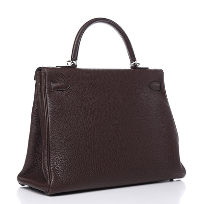 Hermes Togo Kelly Retourne 35 Chocolate 4 of 32