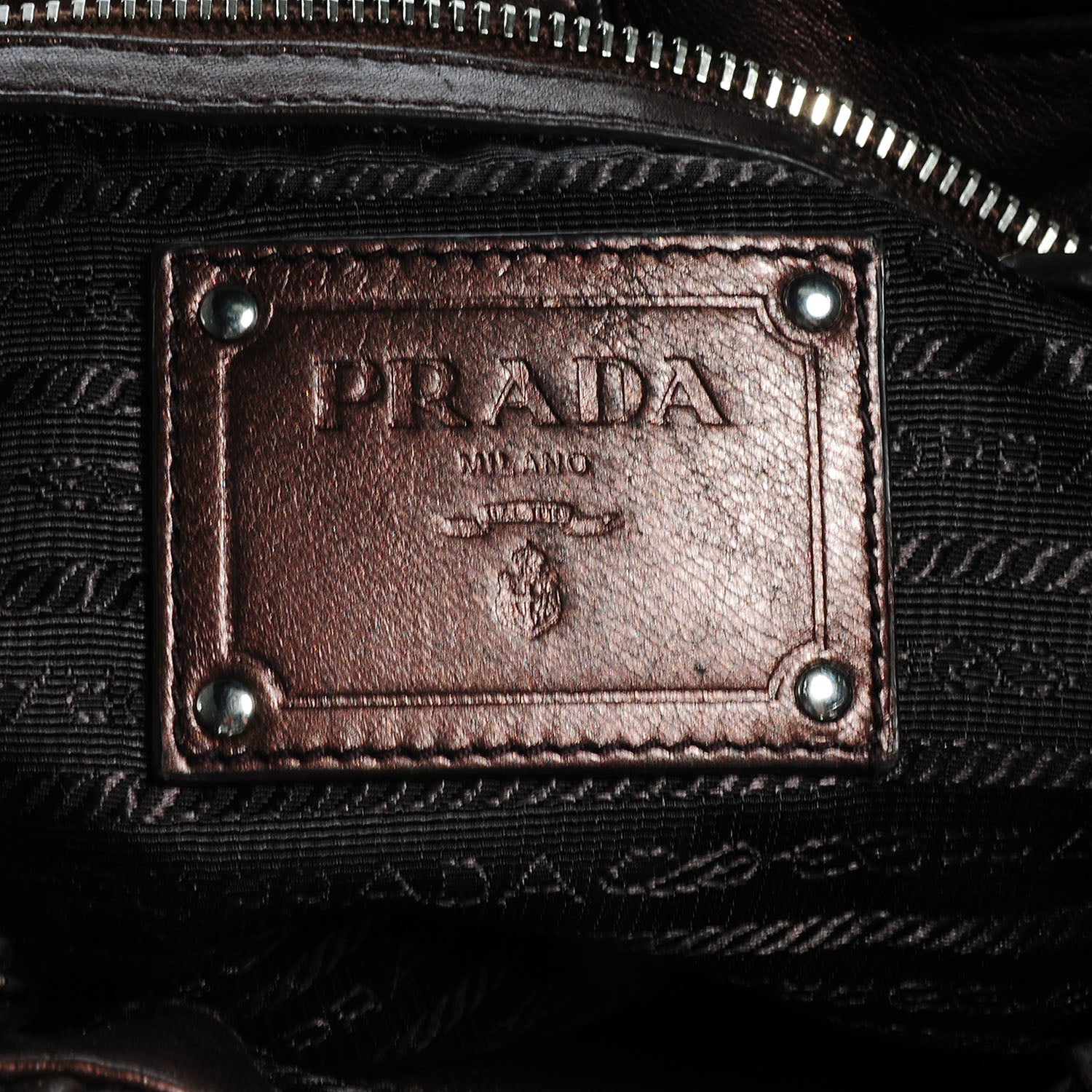 Prada Nappa Mordore Stripes Shoulder Bag Ribes 8 of 9