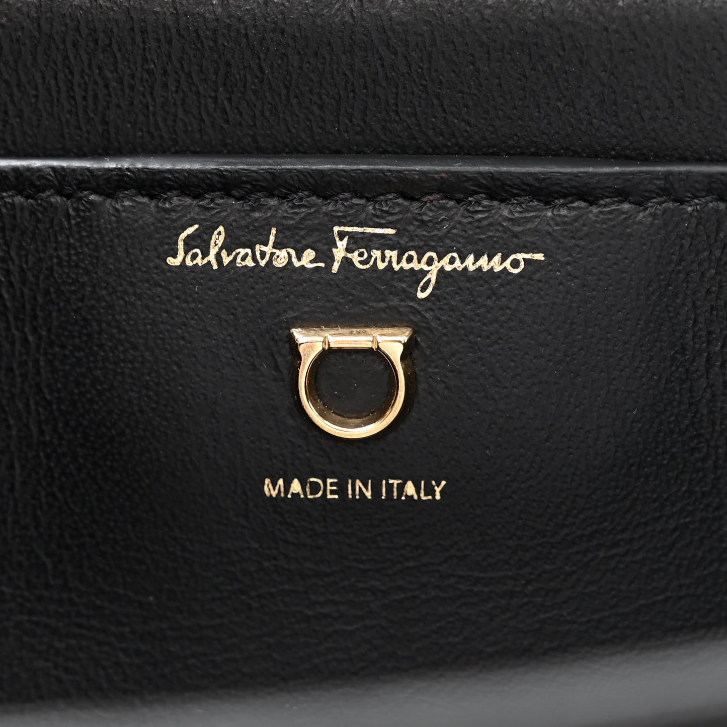 Calfskin Glam Shoulder Bag Black