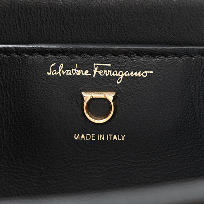 Salvatore Ferragamo Calfskin Glam Shoulder Bag Black 6 of 13
