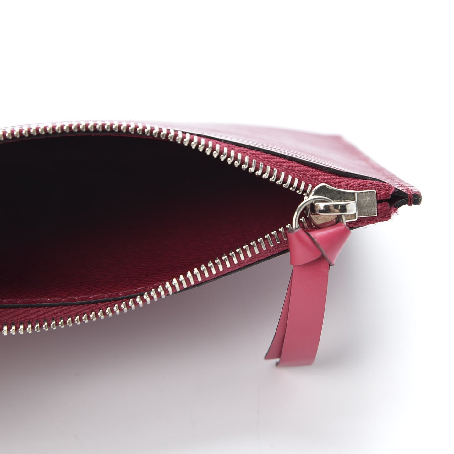 Epi Trio Card Case Wallet Rose Ballerine Rouge Fuchsia