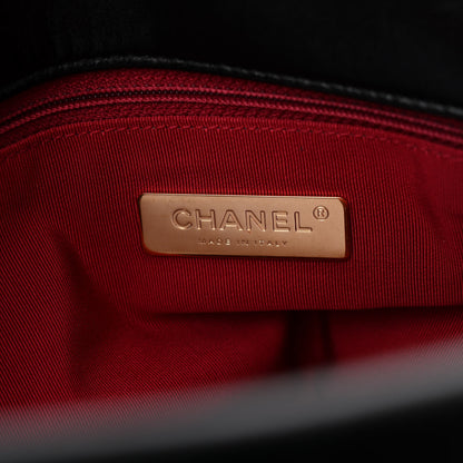 Chanel Goatskin Quilted Maxi Chanel 19 Flap Black 6 of 10