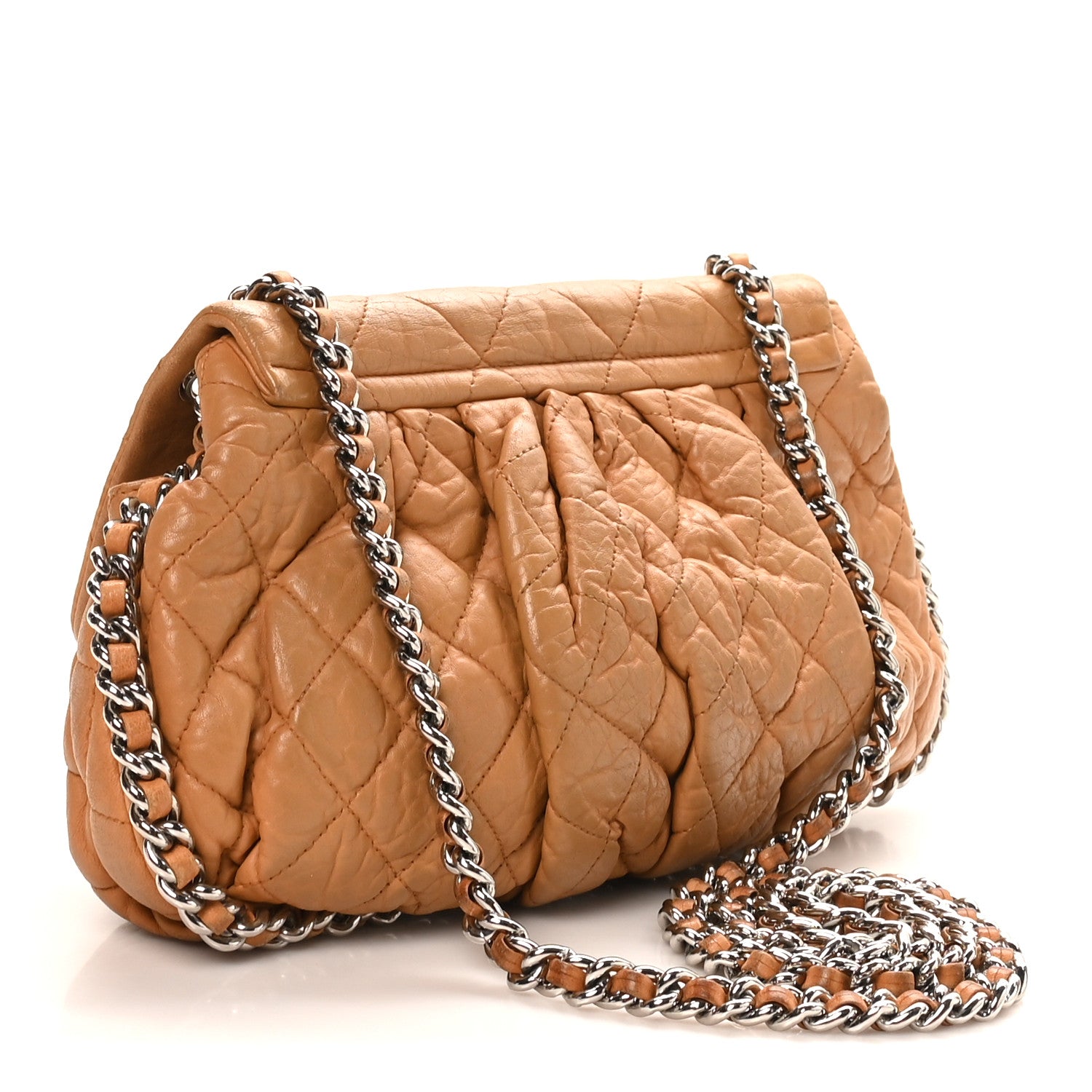 Chanel Washed Lambskin Medium Chain Around Messenger Brown 3 of 10