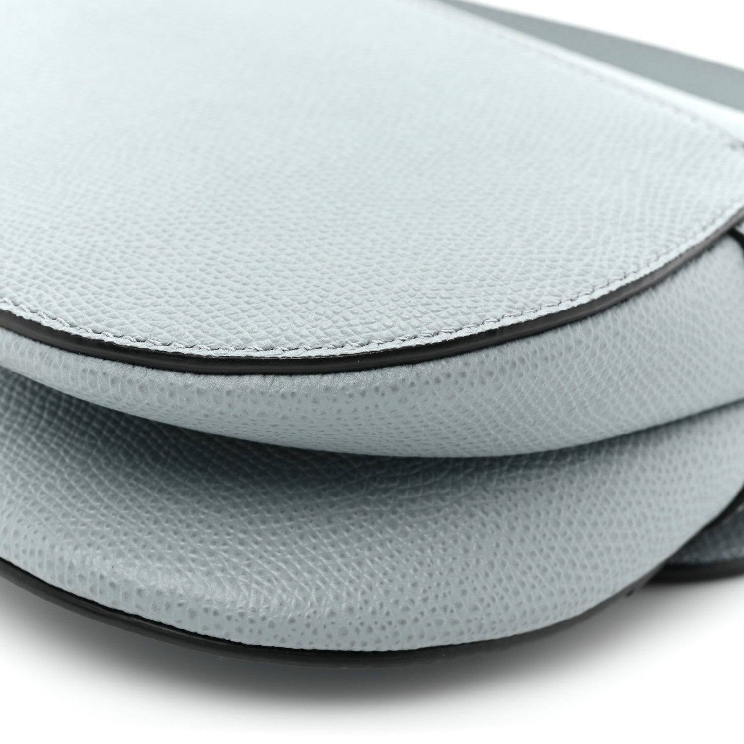 Christian Dior Grained Calfskin Mini Saddle Bag Sky Blue 13 of 13