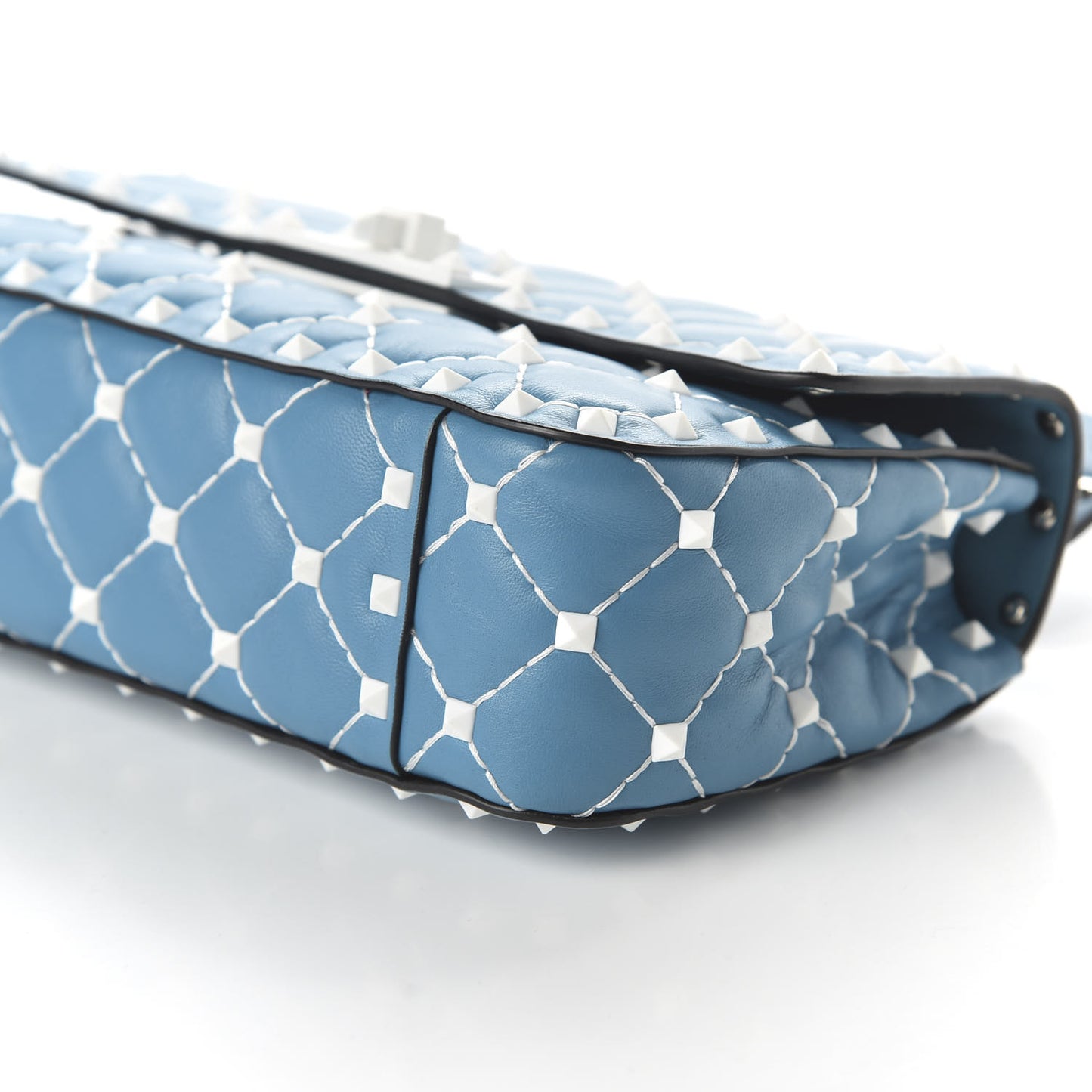 Nappa Small Free Rockstud Spike Shoulder Bag Cerulean