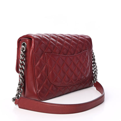 Chanel Caviar Quilted Medium Rock In Rome Single Flap Burgundy 2 of 12