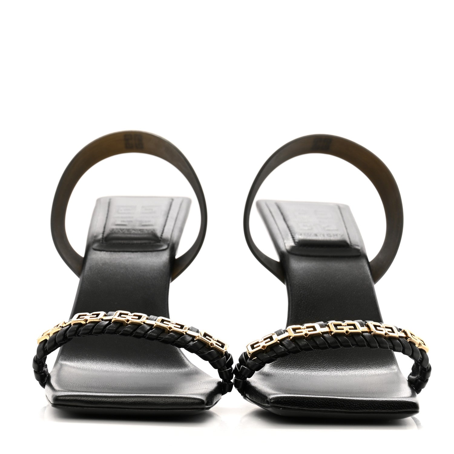 Givenchy Nappa Polyurethane G Woven Slingback 90mm Sandals 37 Black 3 of 10