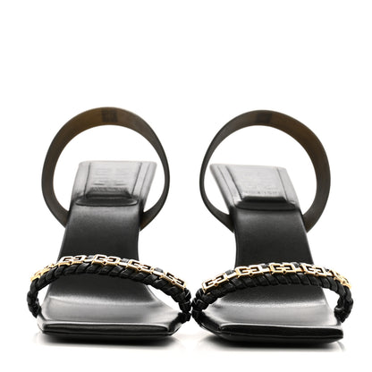 Givenchy Nappa Polyurethane G Woven Slingback 90mm Sandals 37 Black 3 of 10