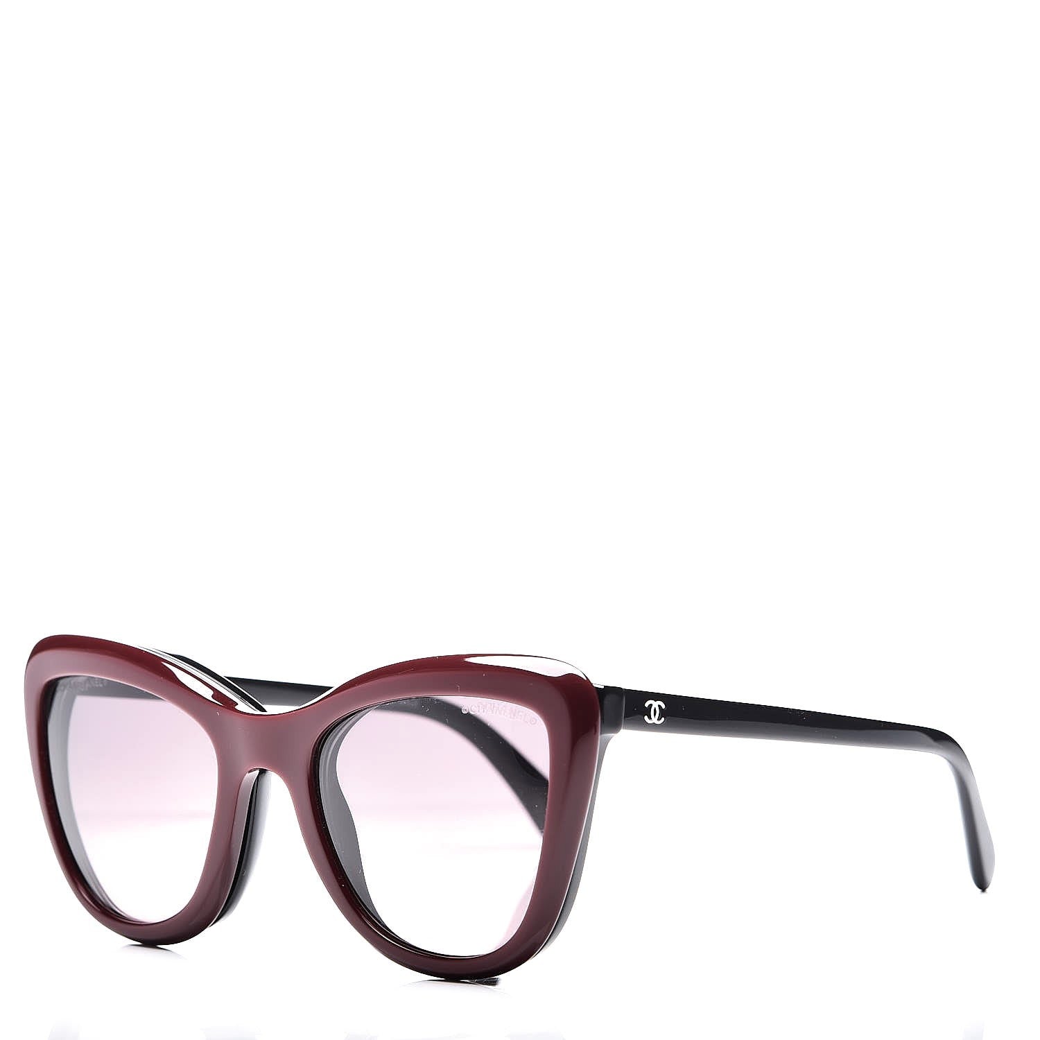 Chanel Clip On Sunglasses 5393 Black Burgundy 3 of 16
