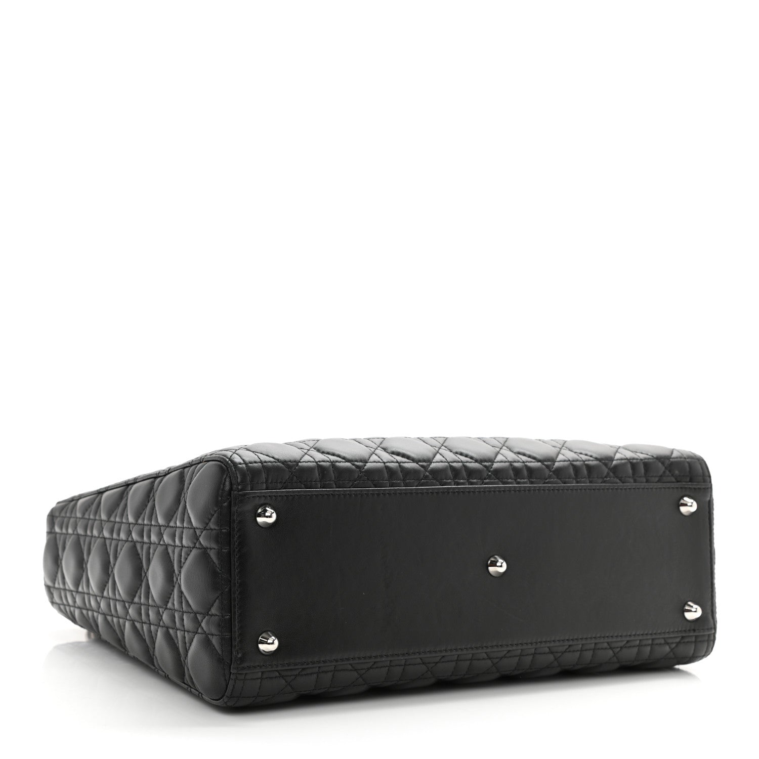 Christian Dior Lambskin Cannage Large Lady Dior Black 3 of 9