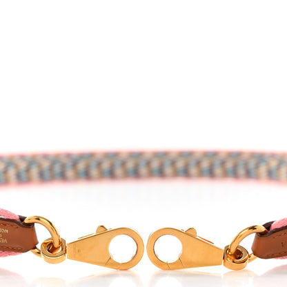Hermes Toile Swift 25mm Sangle Cavale Shoulder Strap Rose d'Ete White Gold 5 of 5