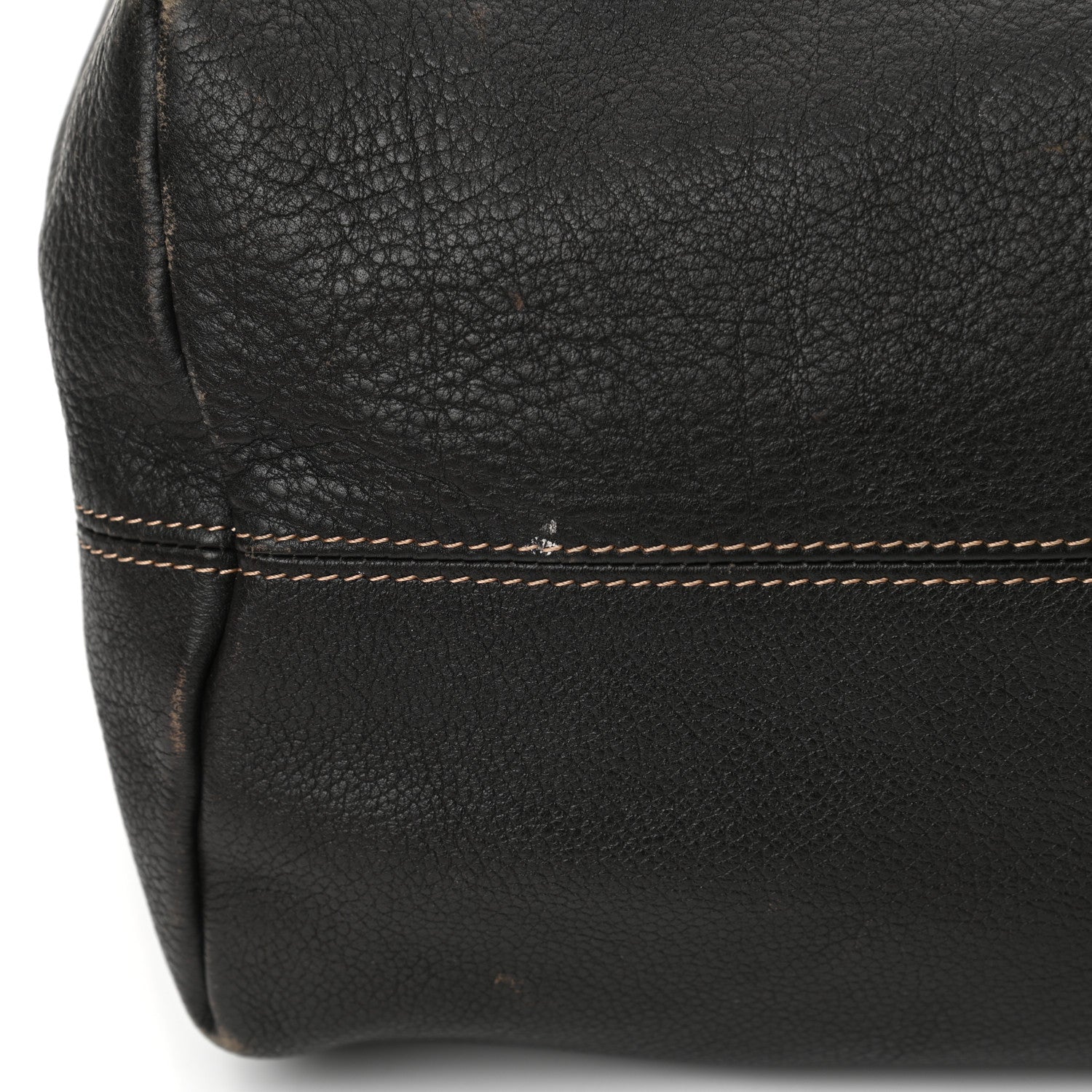 Chanel Grained Calfskin CC Drawstring Bucket Bag Black 12 of 16