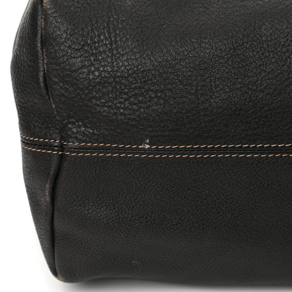 Chanel Grained Calfskin CC Drawstring Bucket Bag Black 12 of 16