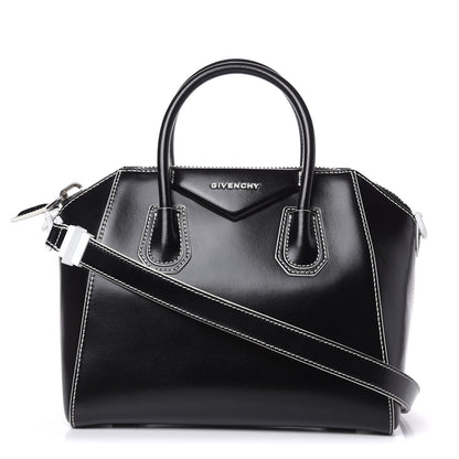 Givenchy Calfskin Contrast Topstitch Small Antigona Black White 1 of 14