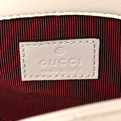 Gucci Lambskin Matelasse Mini GG Marmont Shoulder Bag White 6 of 11