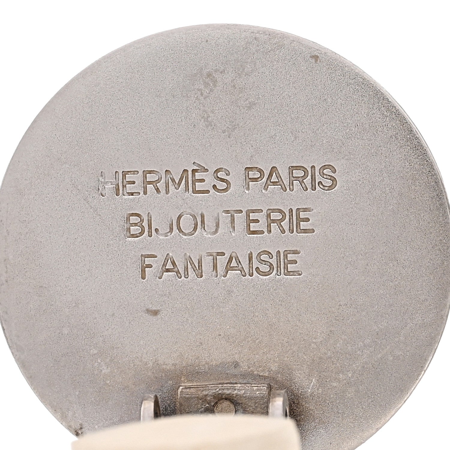 Hermes Palladium Clou De Selle Clip On Earrings 4 of 4