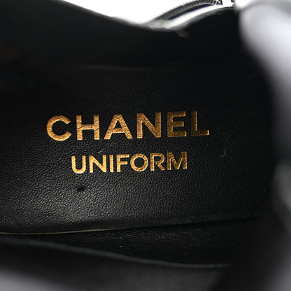 Chanel Stretch Lambskin Cap Toe CC Short Boots 37 Black 7 of 11