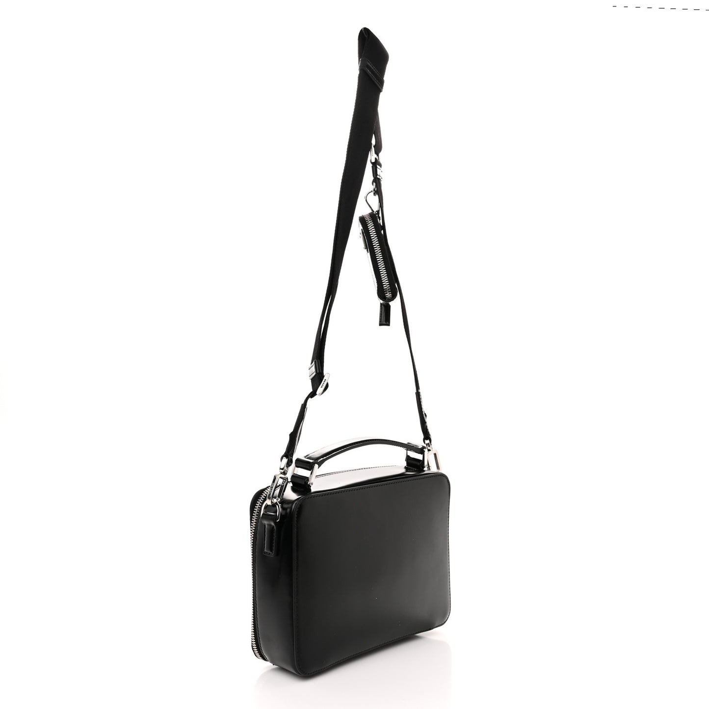Spazzolato Medium Brique Crossbody Bag Black