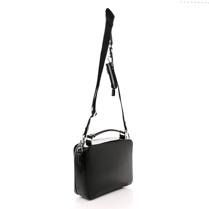Prada Spazzolato Medium Brique Crossbody Bag Black 3 of 10