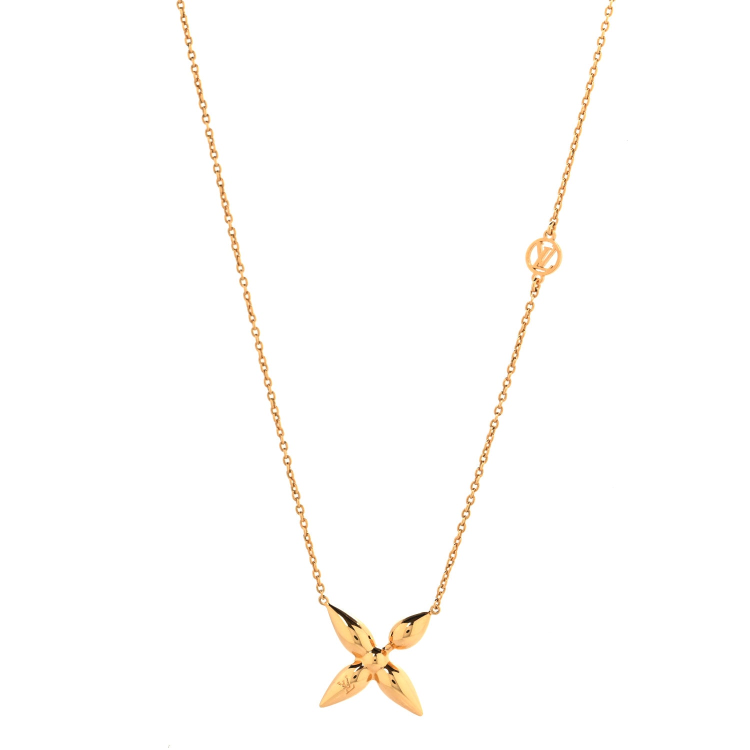 Louis Vuitton Metal Louisette Necklace Gold 1 of 6