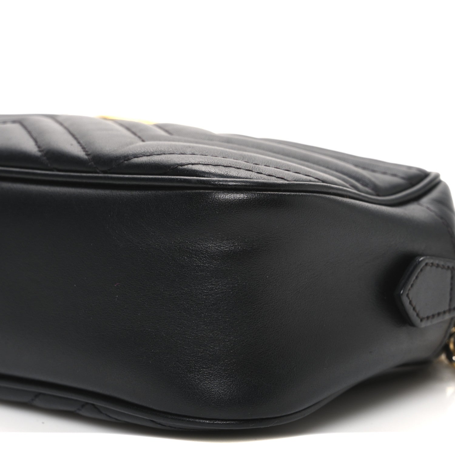 Gucci Calfskin Matelasse Small GG Marmont Chain Shoulder Bag Black 10 of 10