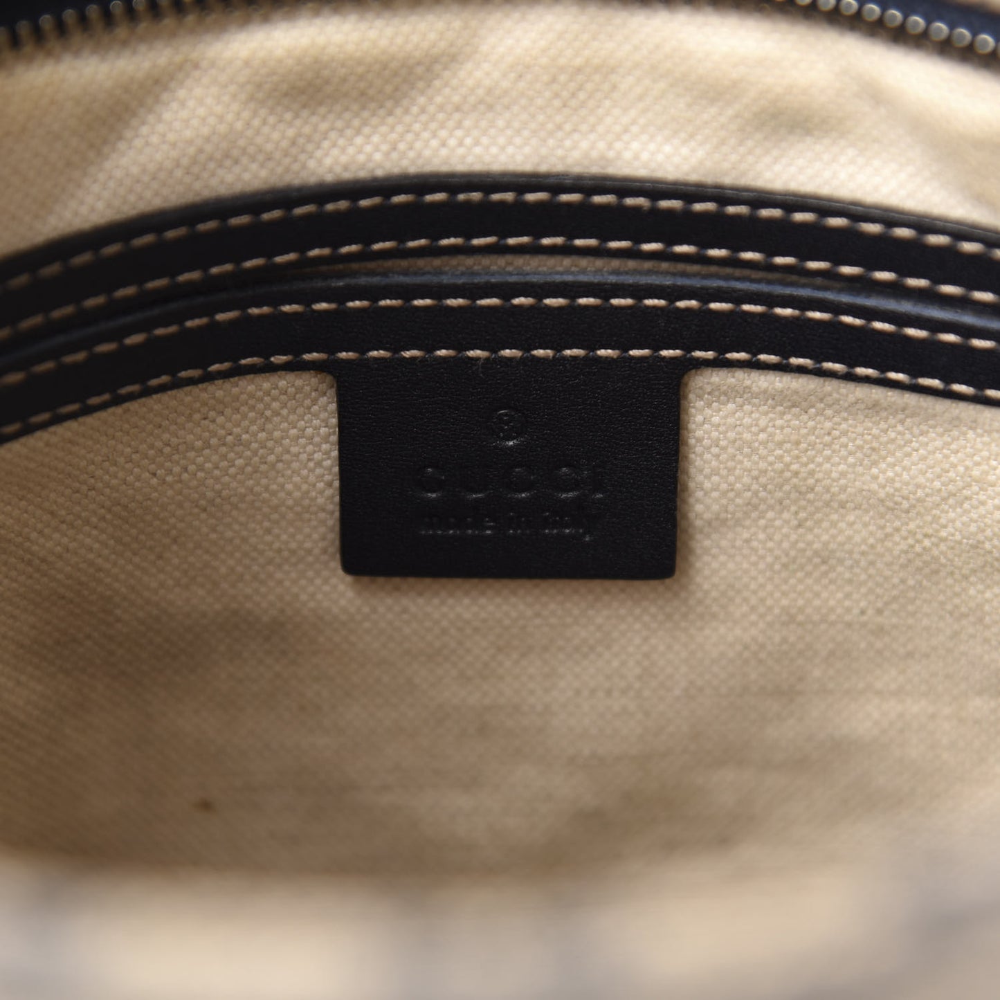 GG Supreme Monogram Small Flat Side Zip Messenger Bag Beige Blue