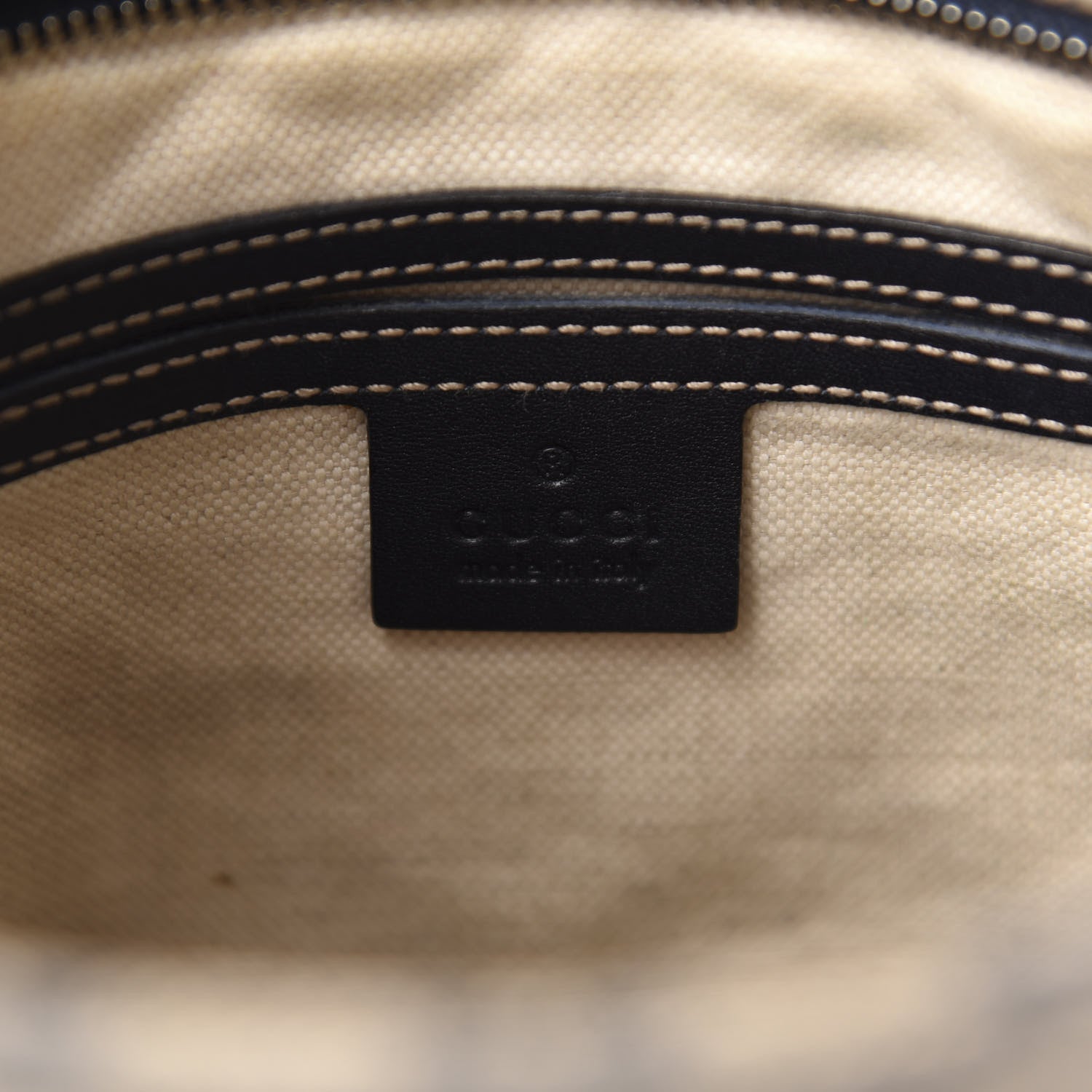 Gucci GG Supreme Monogram Small Flat Side Zip Messenger Bag Beige Blue 9 of 11