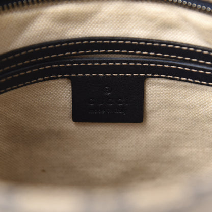Gucci GG Supreme Monogram Small Flat Side Zip Messenger Bag Beige Blue 9 of 11
