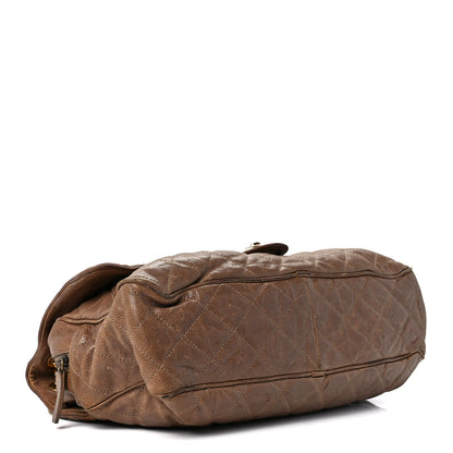 Chanel Crumpled Caviar Quilted Large Shiva Flap Brown 4 of 11