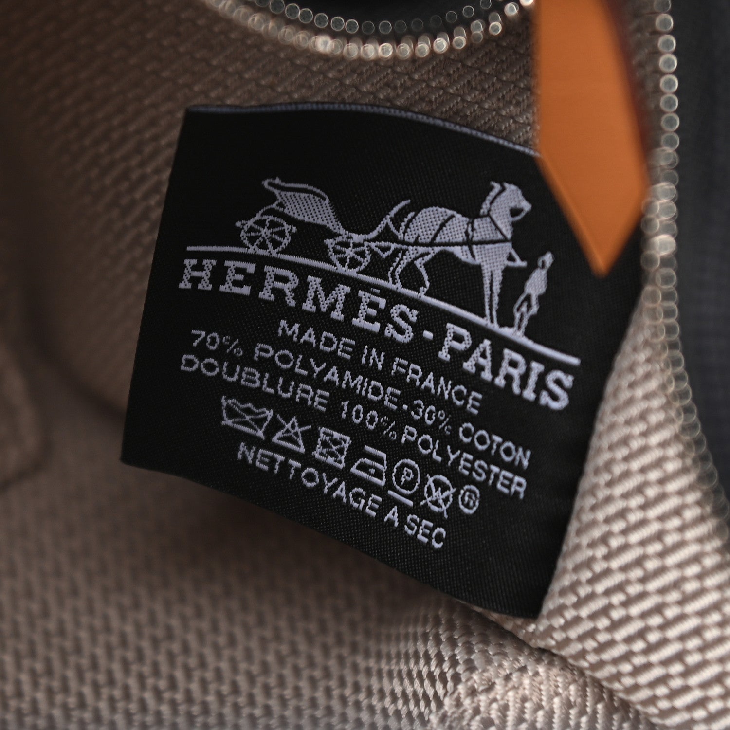 Hermes Canvas Small Bride-A-Brac Pouch Black Bleu Nuit 6 of 8