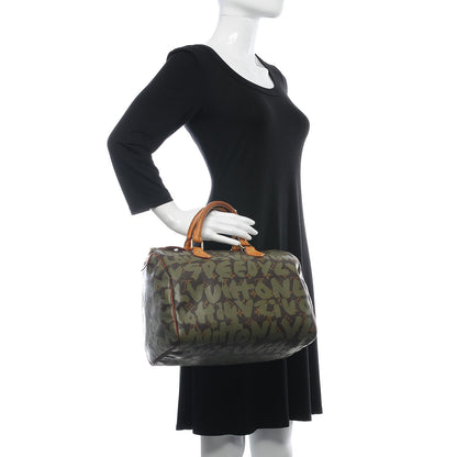 Louis Vuitton Monogram Graffiti Speedy 30 Kaki 2 of 26